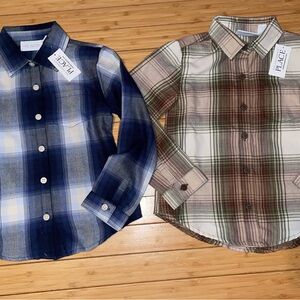 Girls Plaid Button Down Shirt Bundle
